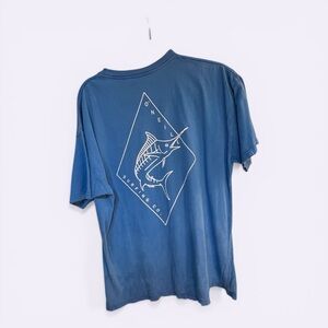 O'Neill Blue Short Sleeve Tee with Marlin Graphic xL